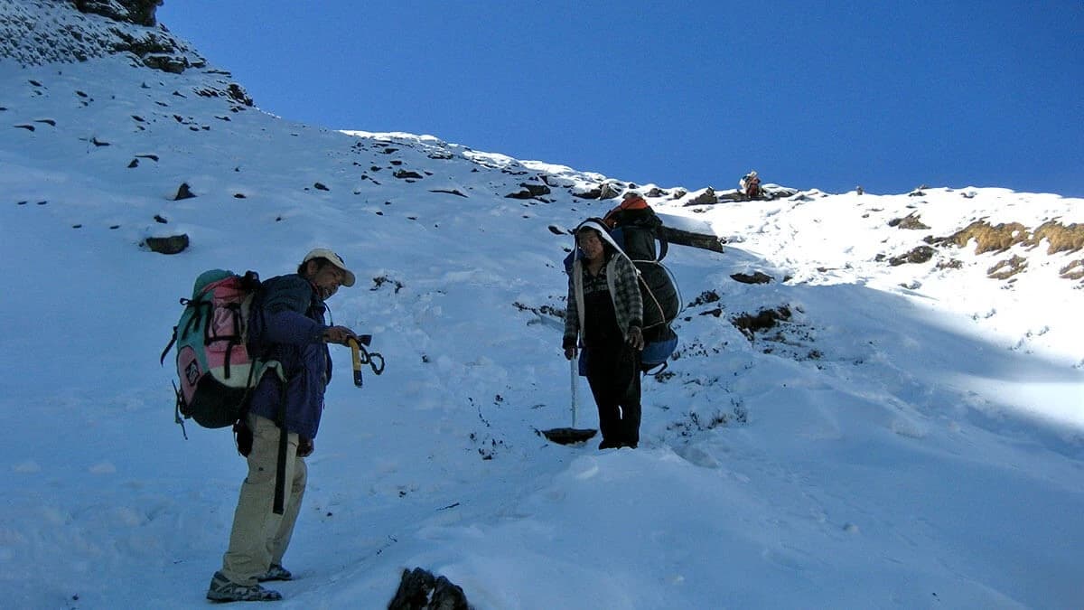 Climbing to Mera Peak