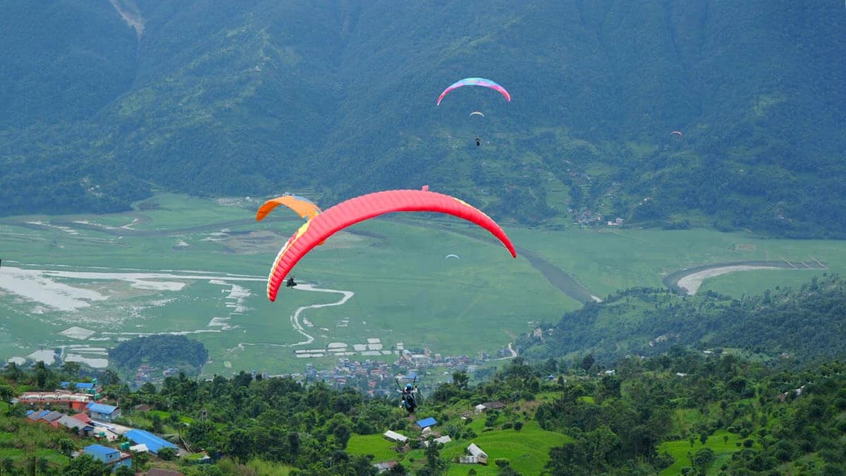 Paragliding from Sarangkot