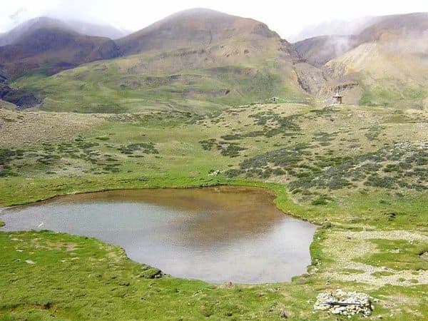 Damodar Kunda Lake in Upper Mustang