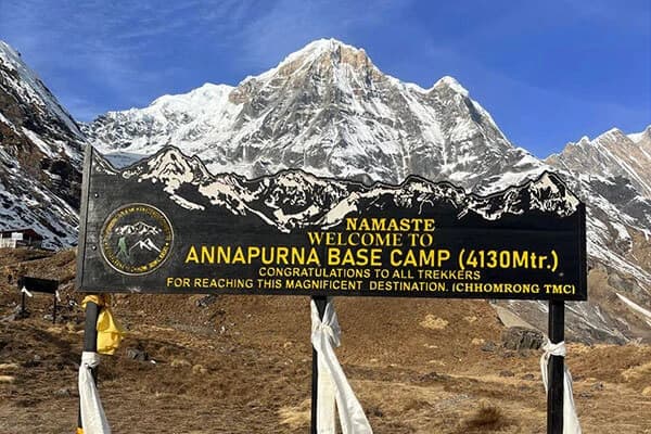 Annapurna base camp trek in spring