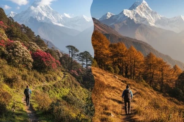 treking-in-autumn-vs-spring