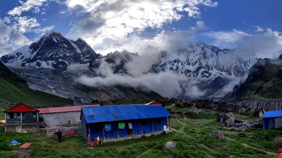 View at Annapurna Base Camp Trek During Monsoon