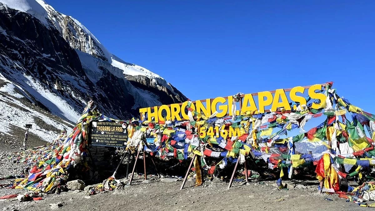 Top of the Thorong La Pass