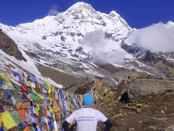 Fresh Snow Covering The Landscape Around Annapurna Base–camp In Spring