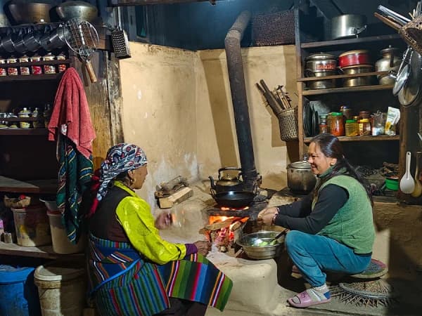 Local Sherpa Kitchen In Tsho Rolpa