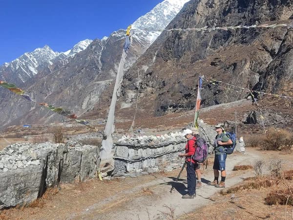 Mani Walls In Langtang Valley