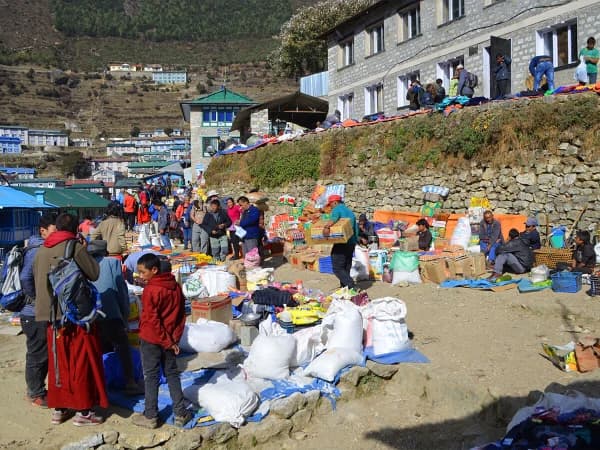 Saturday Market In Namche Bazaar
