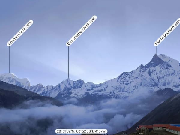 Stunning View Of Machapuchare With Gandharva Chuli And Annapurna Iii