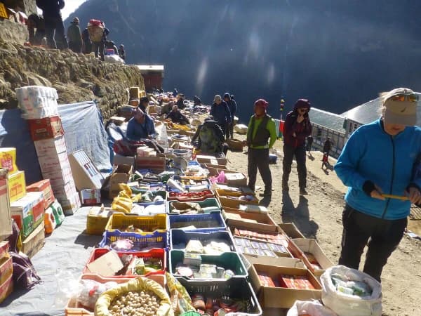 Weekend Market In Namche Bazaar