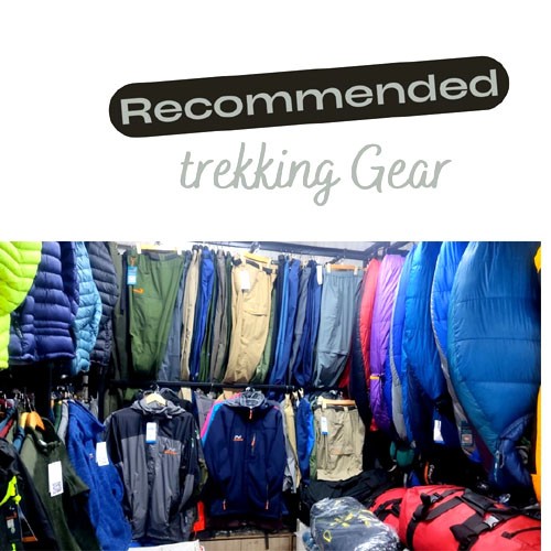recommended trekking equipment